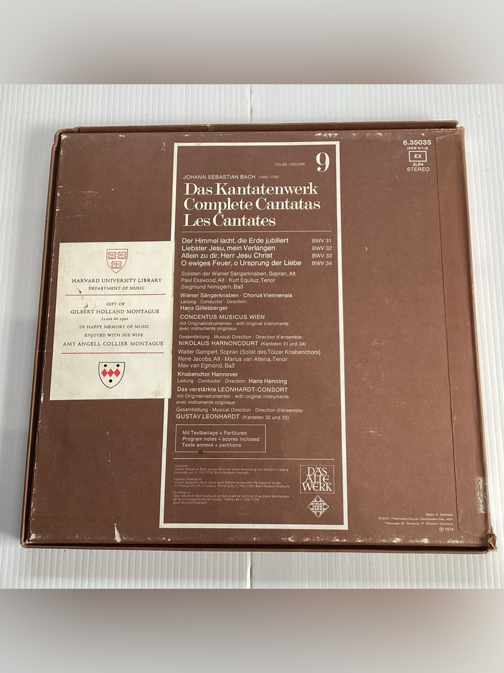 J.S. Bach Das Kantatenwerk Complete Cantatas Vol 6 - 10 Box Sets 10 LP w Books - Picture 10 of 12